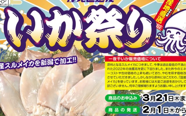 産地直送便・一夜干しいかの販売について